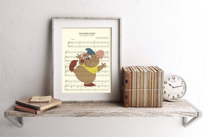 Cinderella Gus The Work Song Sheet Music Art Print
