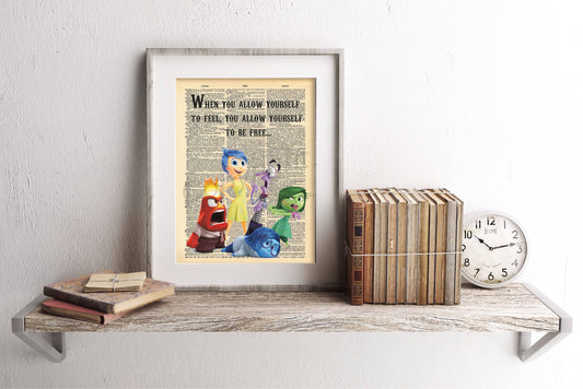 Inside Out Disney Quote Dictionary Art Print — Disney Wall Art Gift