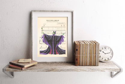 Sleeping Beauty Maleficent Sheet Music Art Print