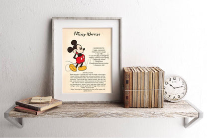Mickey Waffle Recipe Art Print