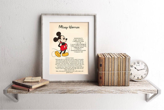 Mickey Waffle Recipe Art Print