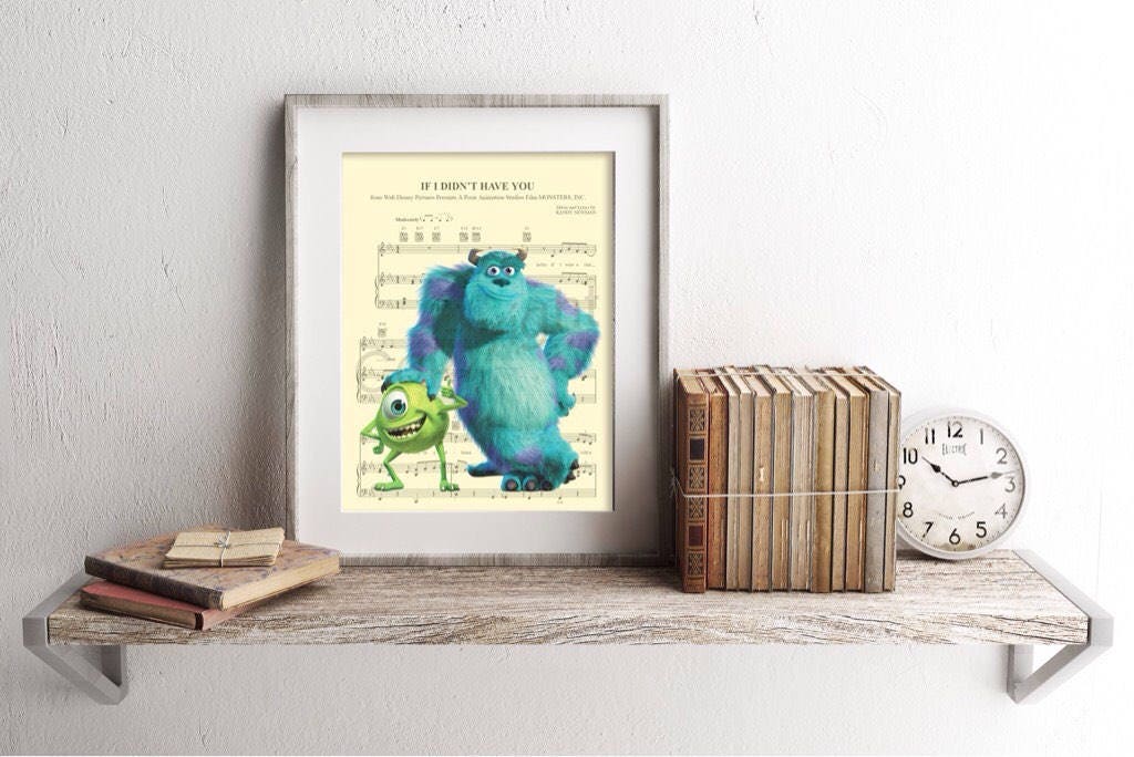 Monsters, Inc. Mike and Sully Sheet Music Art Print
