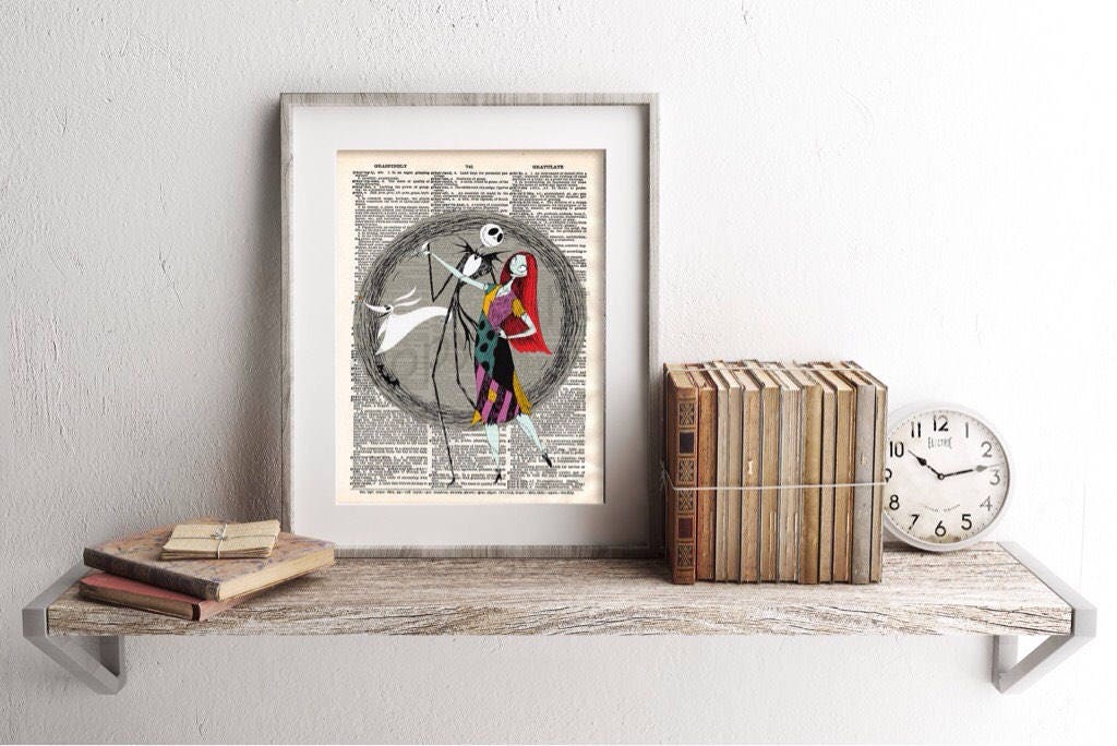 Nightmare Before Christmas Dictionary Art Print