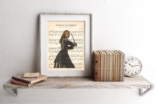 Elizabeth Swann Pirates of the Caribbean Sheet Music Art Print