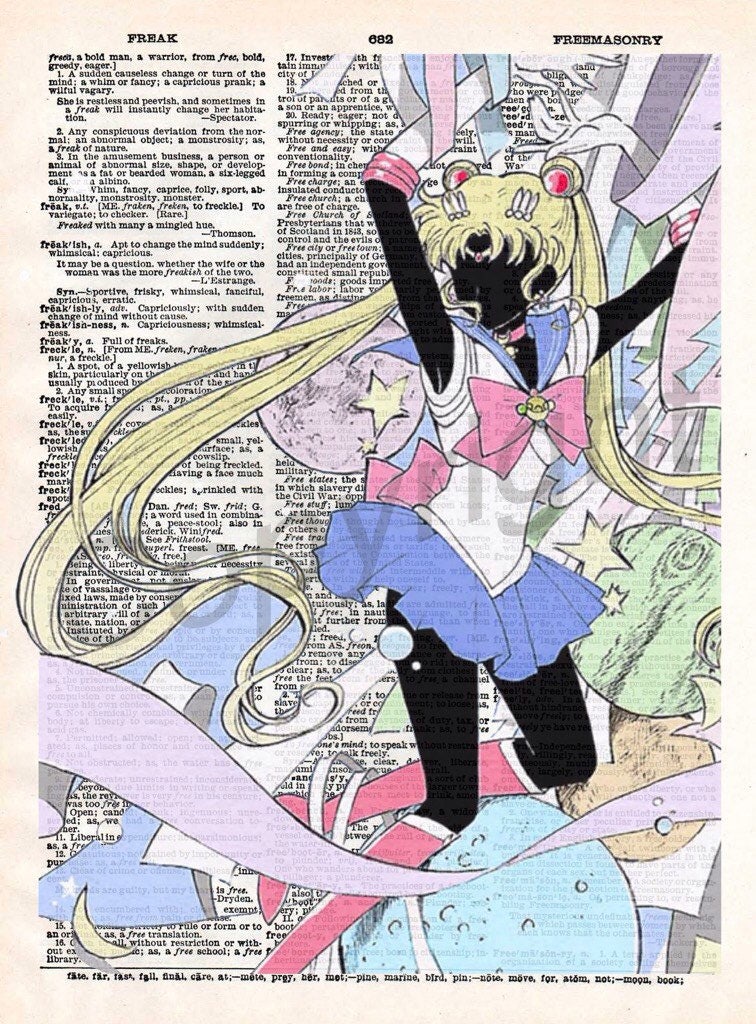 Sailor Moon Planets Dictionary Art Print