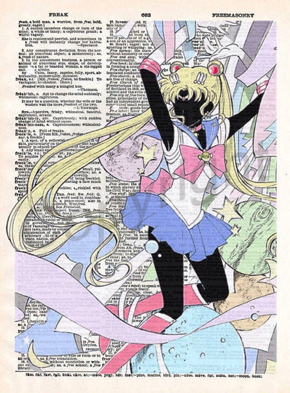 Sailor Moon Planets Dictionary Art Print