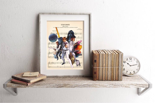 Star Wars Theme Sheet Music Art Print