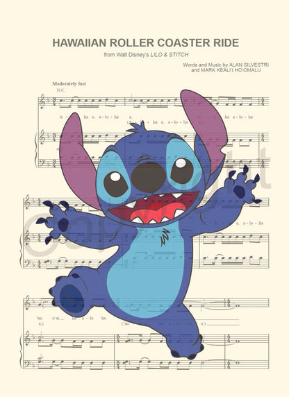 Stitch Sheet Music Art Print