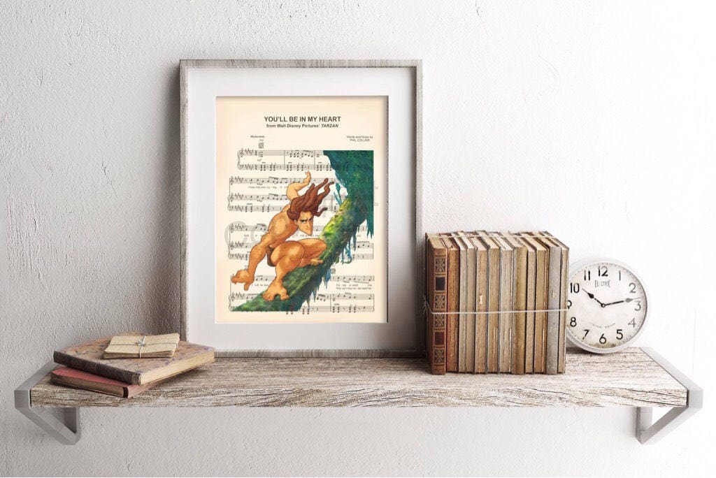 Tarzan Sheet Music Art Print