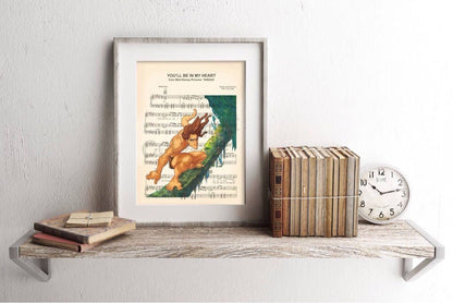 Tarzan Sheet Music Art Print