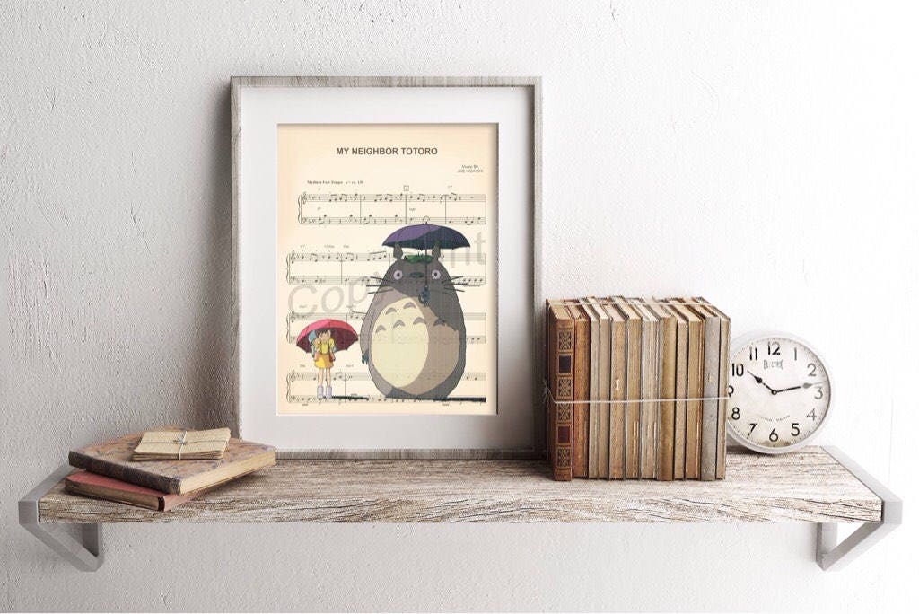 My Neighbor Totoro Sheet Music Art Print