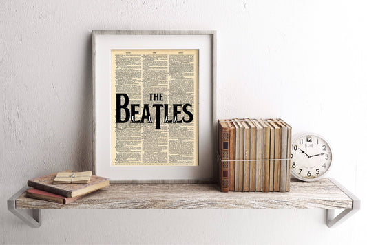 The Beatles Silhouette Dictionary Art Print