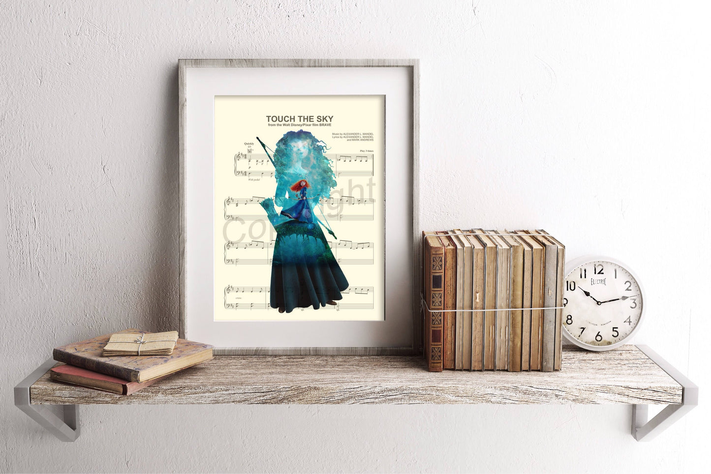 Brave Touch the Sky Disney Sheet Music Art Print