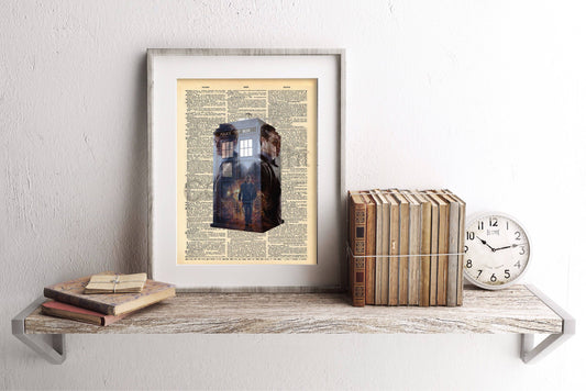 Doctor Who Tardis Silhouette Dictionary Art Print