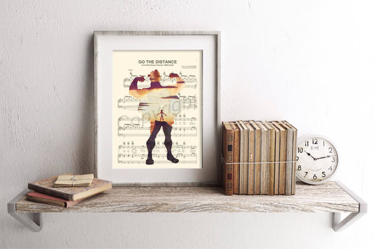 Hercules  Go the Distance Sheet Music Wall Art — Disney Gift for Music Lovers
