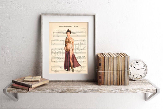 Star Wars Leia Slave Sheet Music Art Print