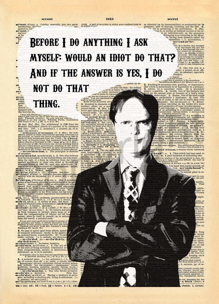 The Office Dwight Schrute Dictionary Art Print