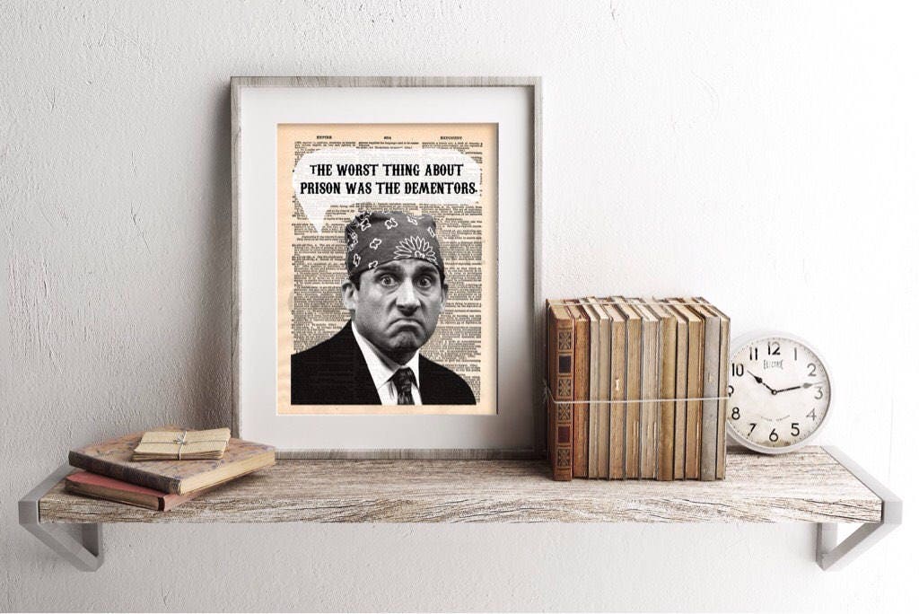 The Office Michael Scott Prison Mike Dictionary Art Print