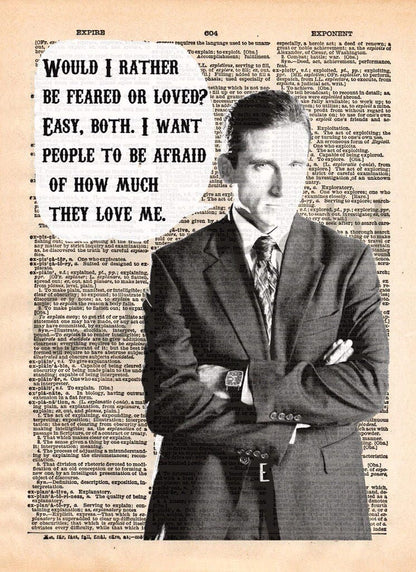 The Office Michael Scott Feared or Loved Dictionary Art Print