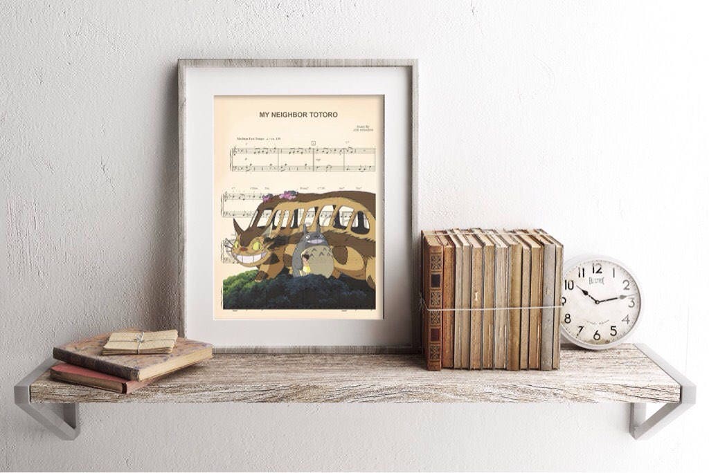 My Neighbor Totoro Catbus Sheet Music Art Print