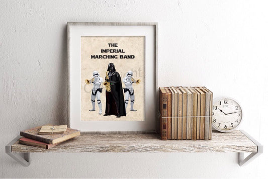 Star Wars Darth Vader and Storm Troopers The Imperial Marching Band Art Print — Disney Wall Art Gift