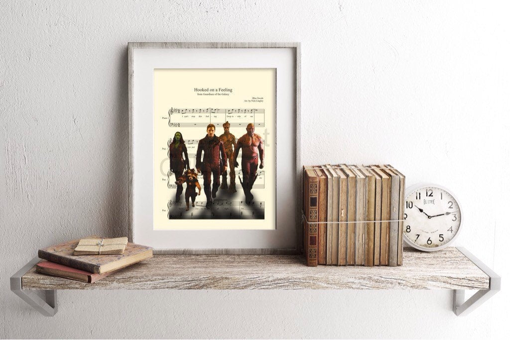 Guardians of the Galaxy Hooked On A Feeling Sheet Music Art Print