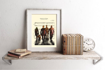 Guardians of the Galaxy Hooked On A Feeling Sheet Music Art Print