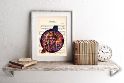 Avengers Infinity War Sheet Music Art Print