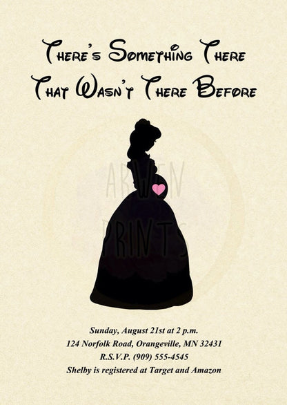 Beauty and the Beast Belle Baby Shower Customizable Invitation [Digital File]