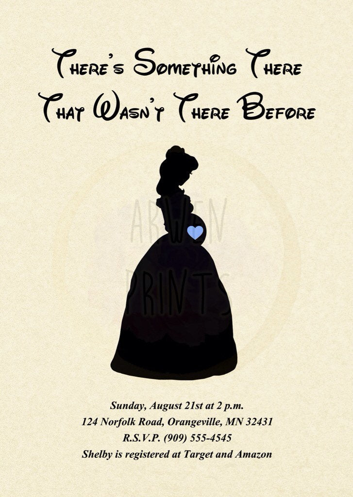Beauty and the Beast Belle Baby Shower Customizable Invitation [Digital File]