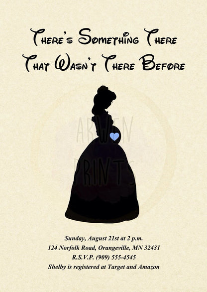 Beauty and the Beast Belle Baby Shower Customizable Invitation [Digital File]