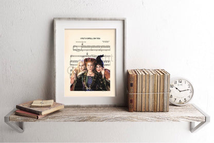 Hocus Pocus Halloween Sanderson Sisters I Put A Spell On You Sheet Music Art Print