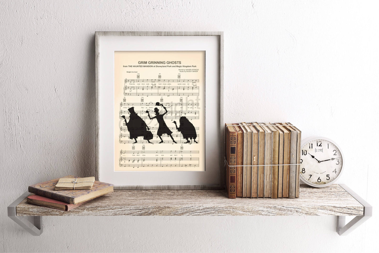 Haunted Mansion Hitchhiking Ghosts Sheet Music Art Print