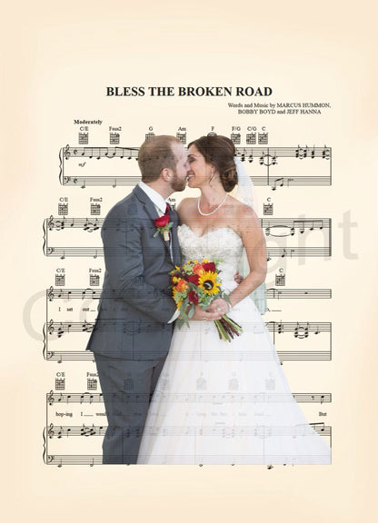 Custom Wedding Anniversary Sheet Music Art Print