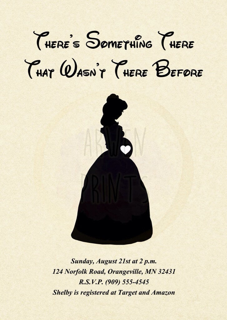 Beauty and the Beast Belle Baby Shower Customizable Invitation [Digital File]