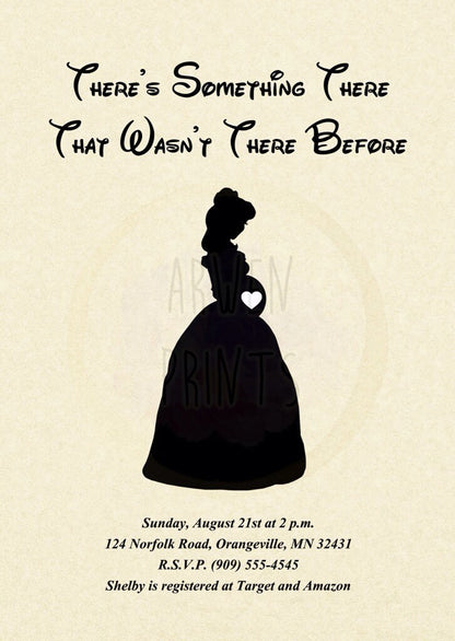 Beauty and the Beast Belle Baby Shower Customizable Invitation [Digital File]