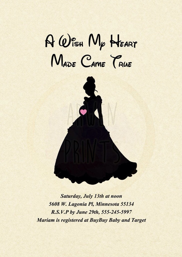 Cinderella Baby Shower Invitation [Digital File]