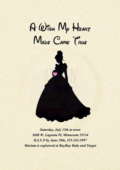 Cinderella Baby Shower Invitation [Digital File]