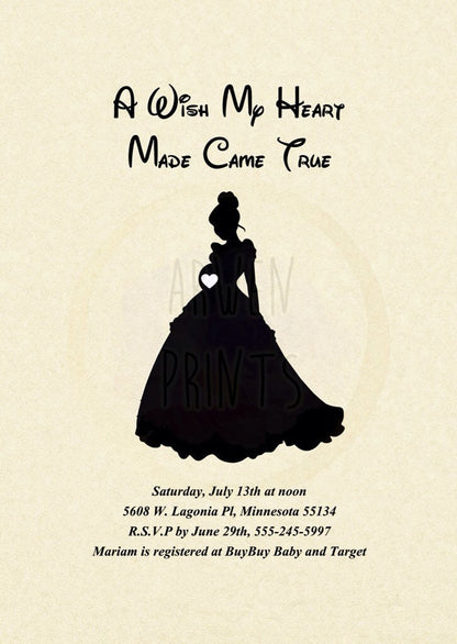 Cinderella Baby Shower Invitation [Digital File]