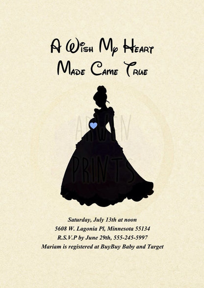 Cinderella Baby Shower Invitation [Digital File]