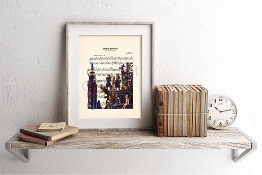 Kingdom Hearts III Dearly Beloved Sheet Music Wall Art — Disney Gift for Music Lovers