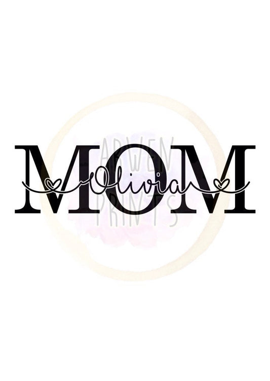 Mom Daughter Son Children Names Art Print