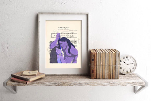 Tarzan and Jane Sheet Music Art Print