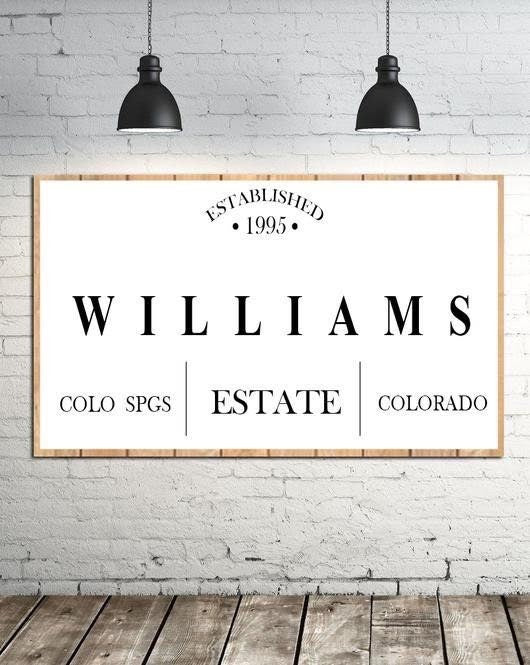 Custom Family Name Sign - Farmhouse Wall Decor - Home Sweet Home Sign - Home Wall Decor - Personalized Sign - House Warming Gift