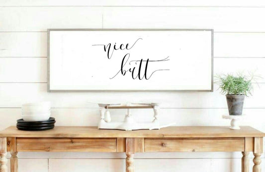 Nice Butt | Bathroom Decor | Bathroom Wall Art | Funny Home Decor | Bathroom Wall Hanging | Shelf Decor | Funny Sign | Wooden Sign