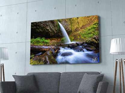 Pony Tail Falls, Beautiful Waterfall Scene Canvas Art, Nature Wall Art