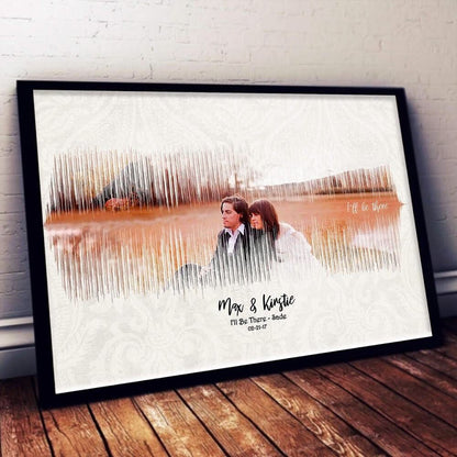 Custom Anniversary Wedding Sound Wave Song Print Canvas - Music Gift - Any sound or song