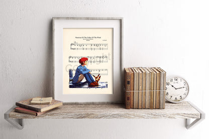 Nausicaä of the Valley of the Wind Sheet Music Art Print