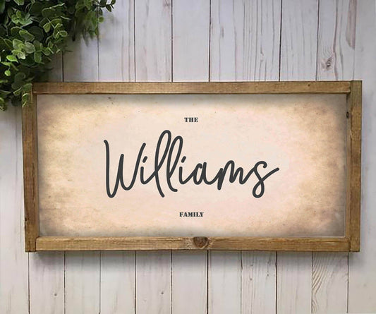 Last Name Family Canvas Art Print