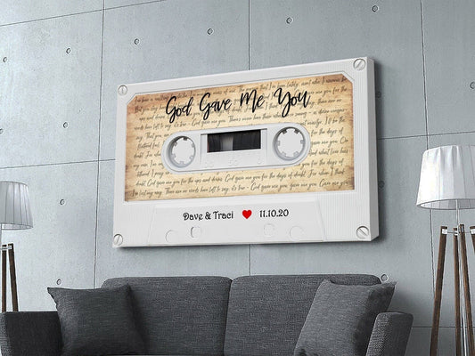 Mixtape Cassette Music Lyric Premium Canvas - Ready to Hang